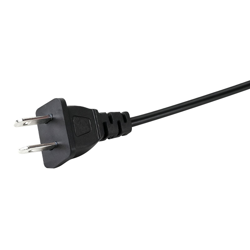 سلك طاقة دائري قياسي أمريكي مكون من 2 دبوس ومقبس مسطح